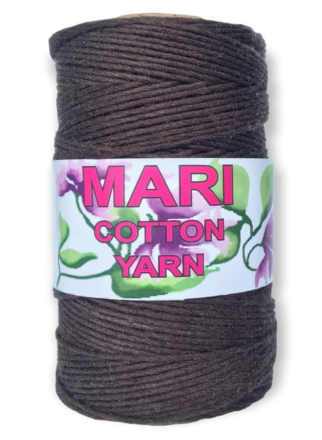 MARI - Recycled Cotton Crochet Yarn - Medium Thicker - Coffee Brown - 100 Grams - 125 Metres. - Image 1